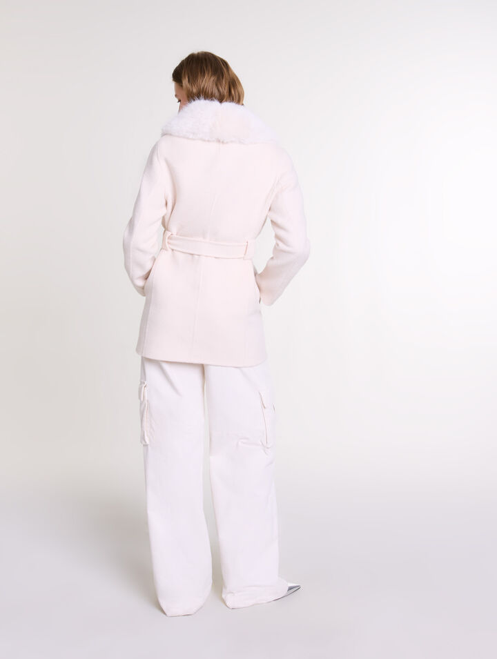 Cappotto lungo in ecopelliccia