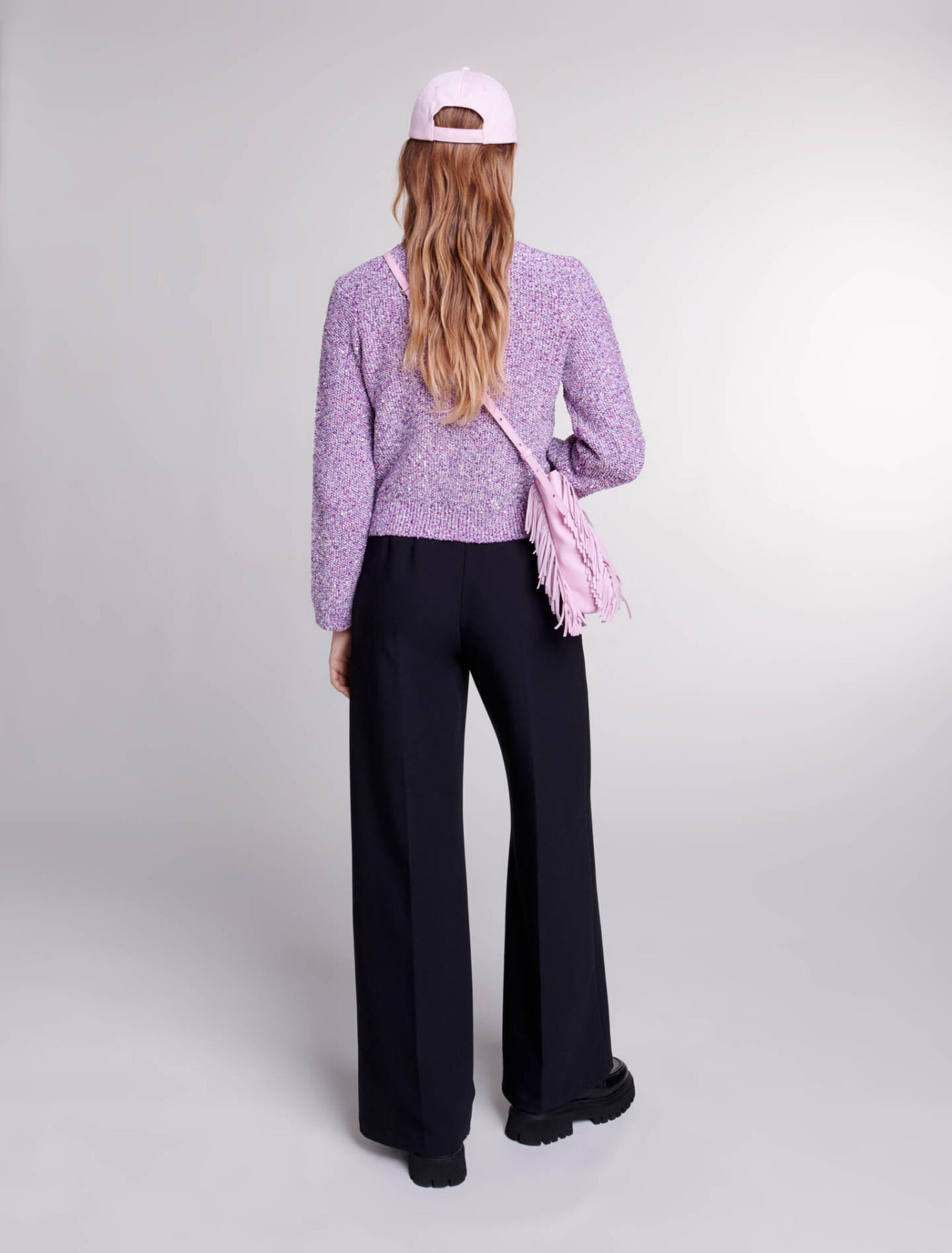 Cardigan in maglia con lustrini