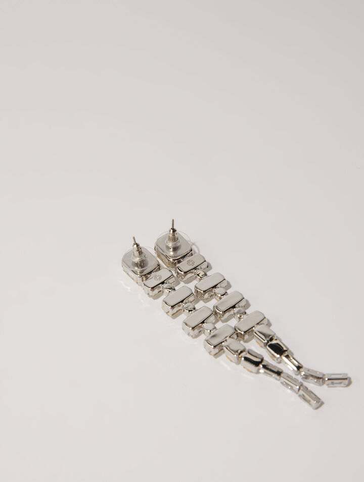 Orecchini con strass a cascata