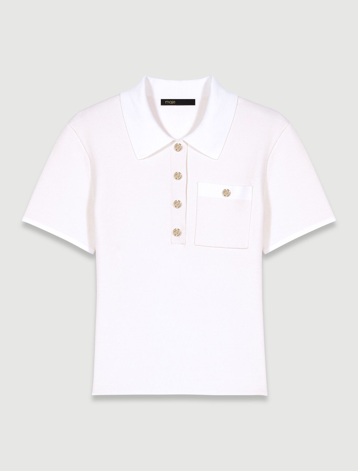 Top in maglia con colletto polo