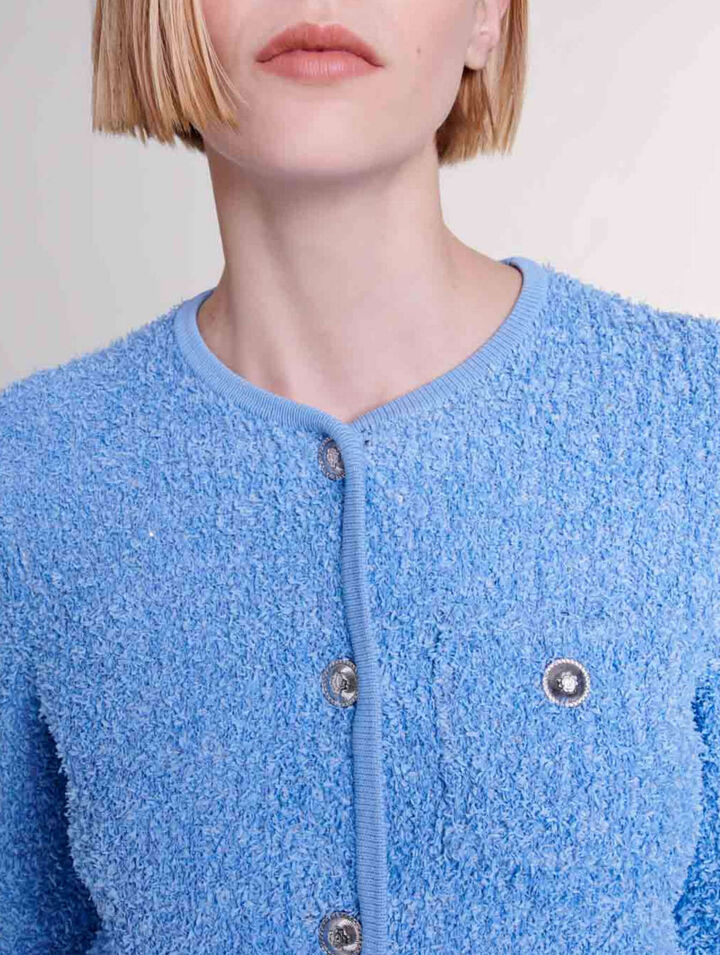 Cardigan in maglia con lustrini