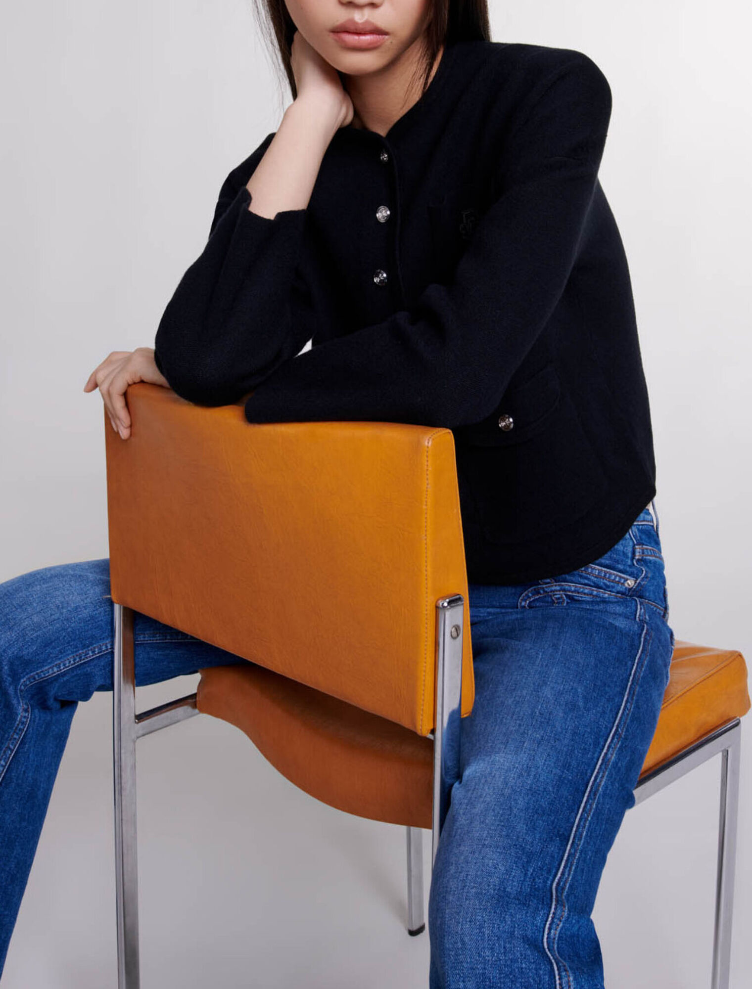 Cardigan corto in maglia