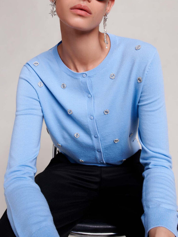 Cardigan impreziosito da dettagli Clover