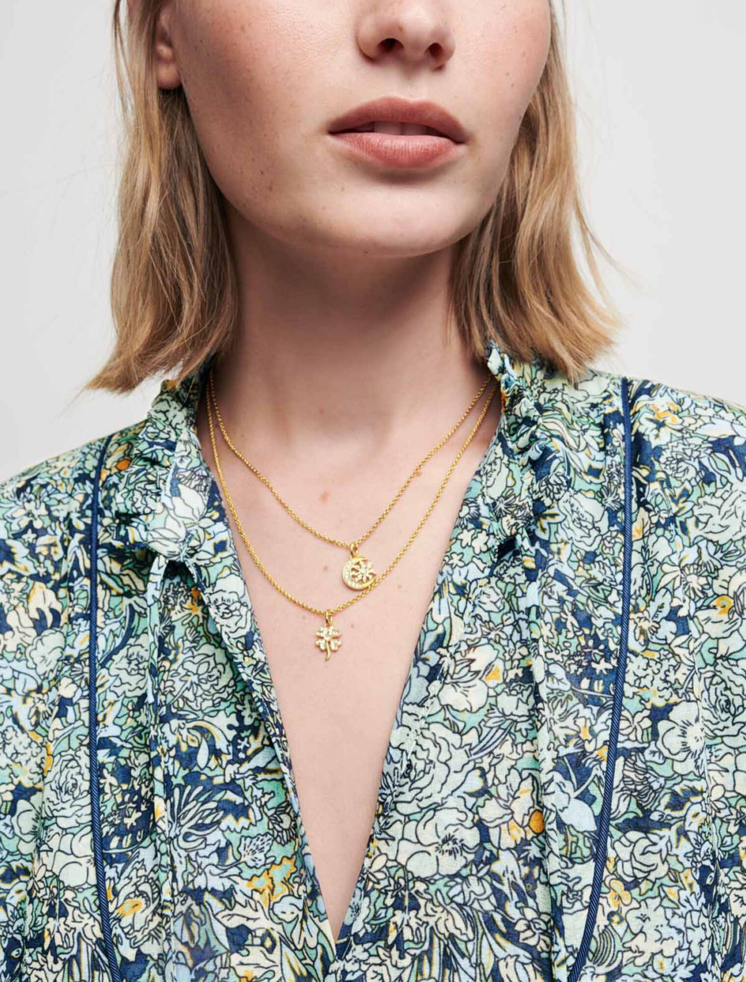 Abito in chiffon stampato