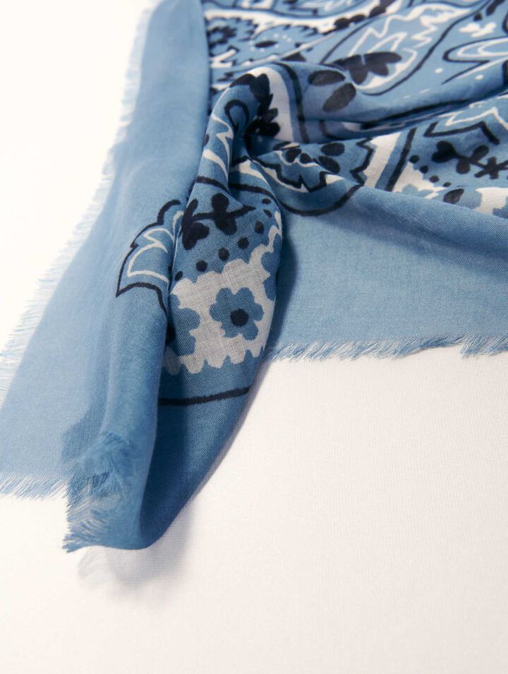 Scialle con stampa a bandana