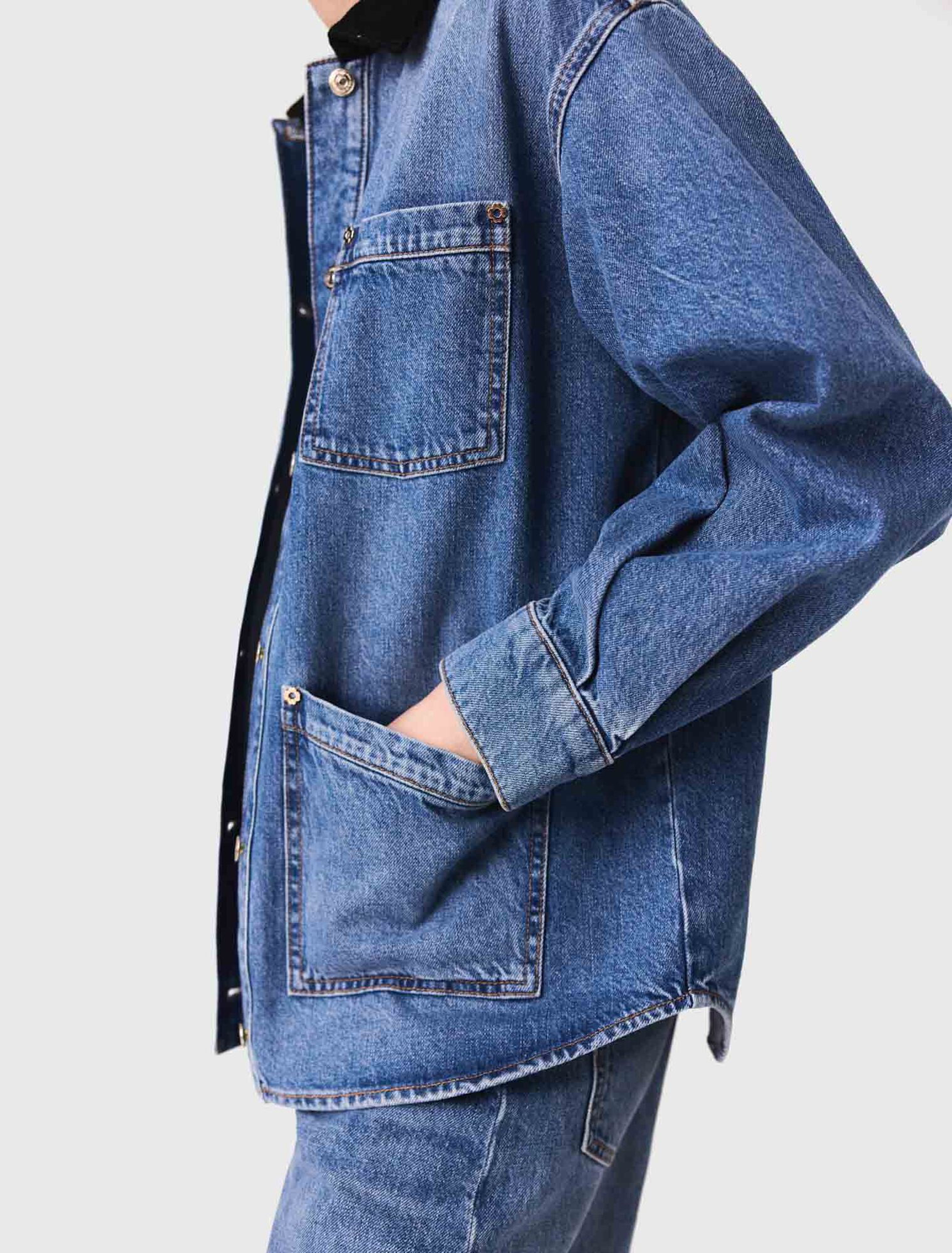 Giacca di jeans scolorita