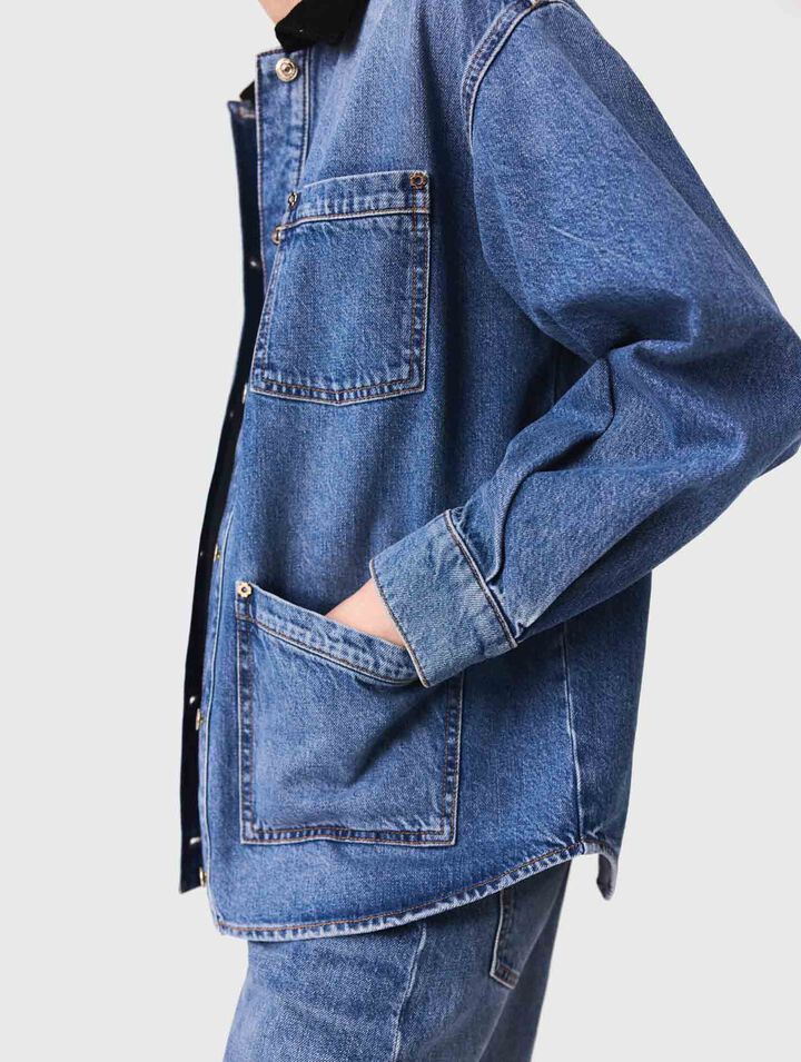 Giacca di jeans scolorita