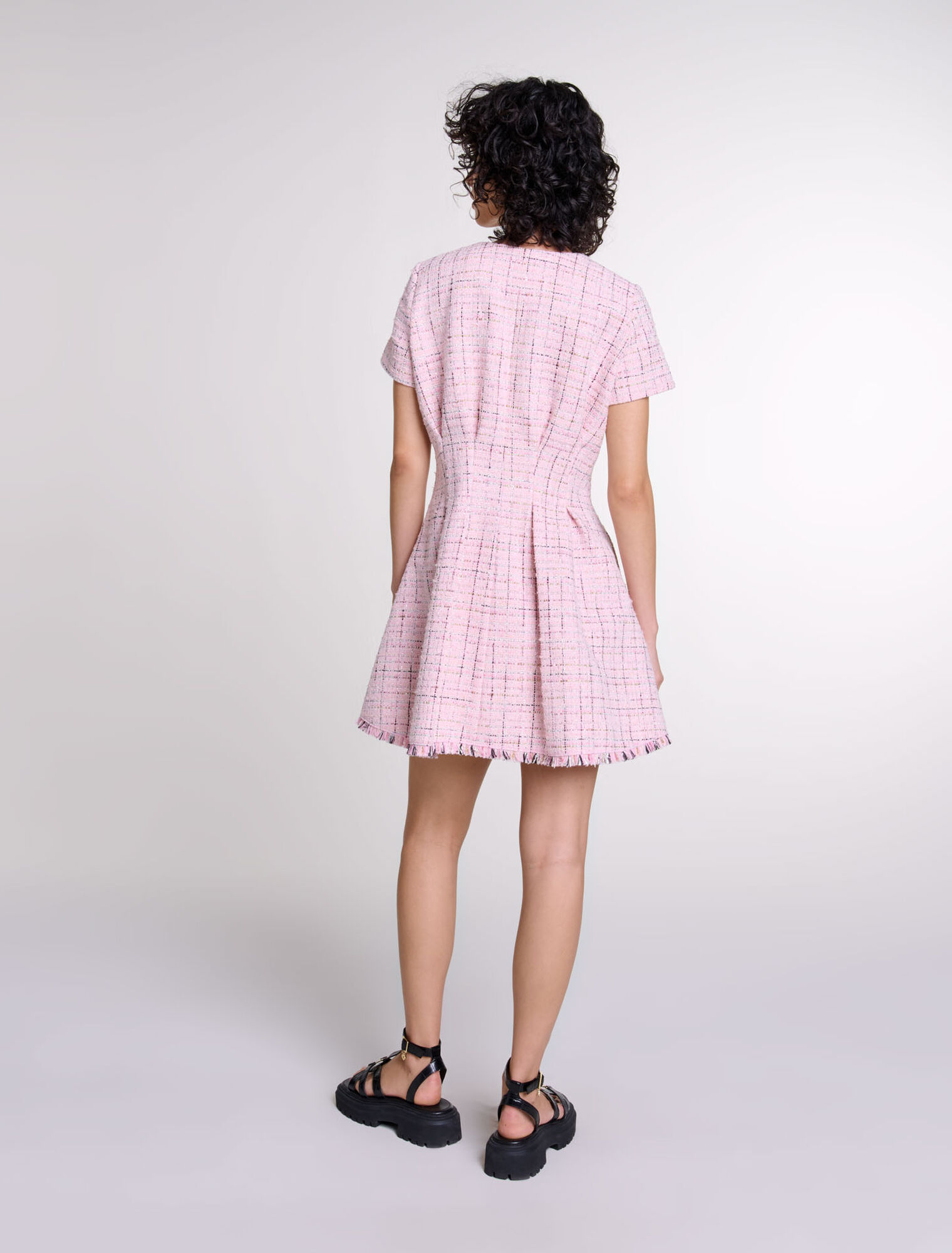Abito babydoll in tweed
