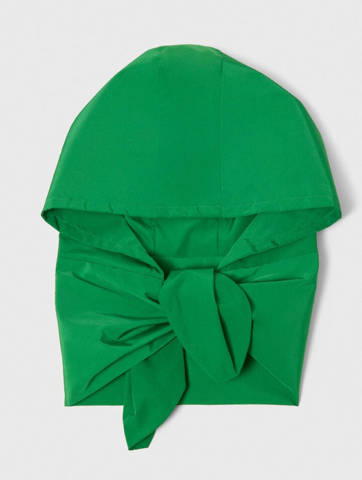 Cappuccio impermeabile da annodare