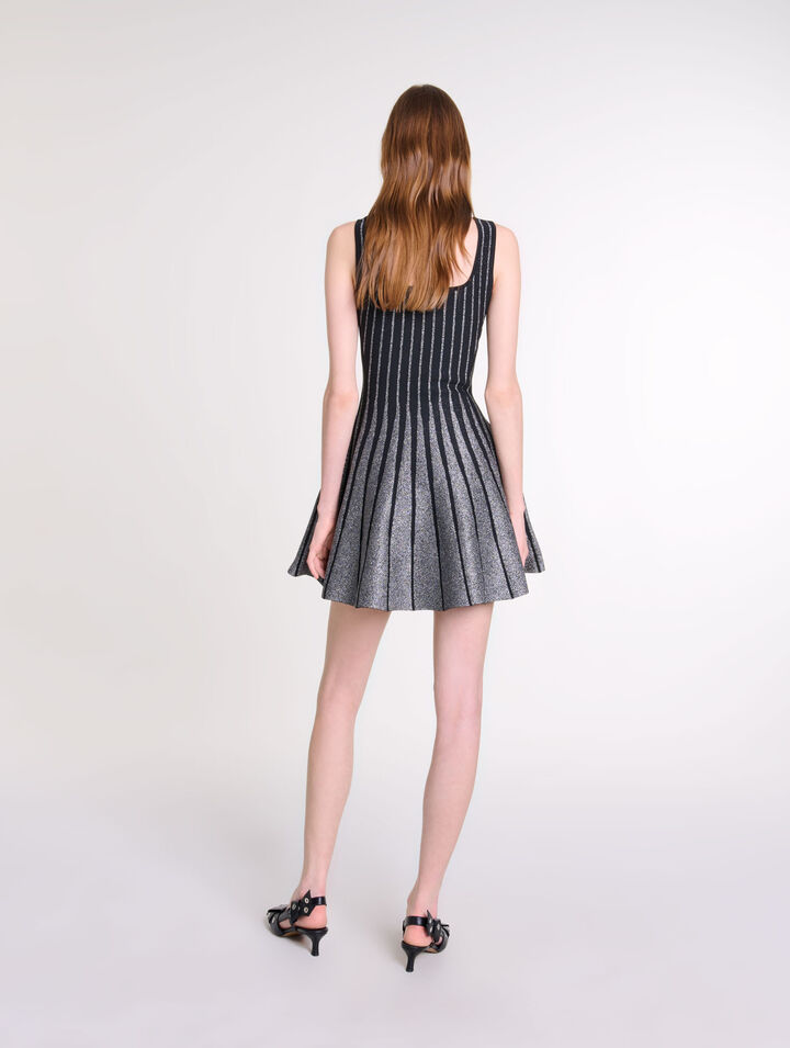 Abito corto in maglia jacquard