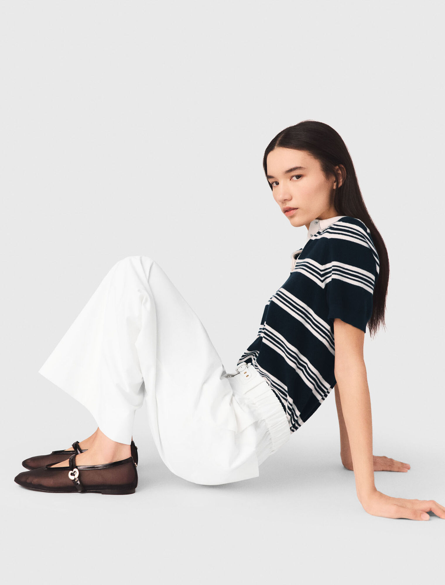 Pantaloni larghi in cotone