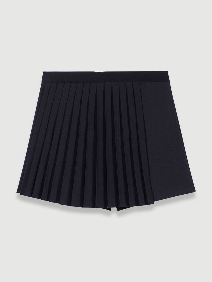 Shorts dritti plissettati