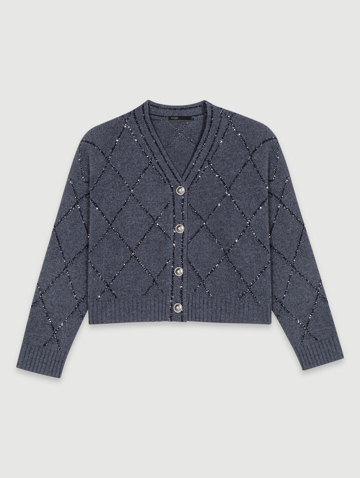 Gilet in maglia glitterata