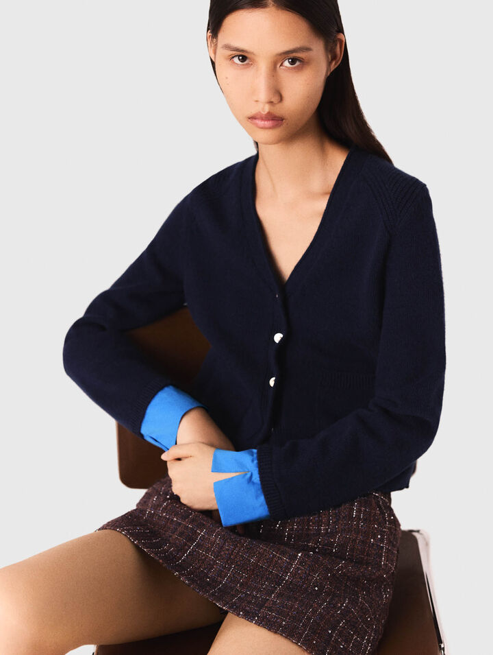 Cardigan con dettagli rimovibili