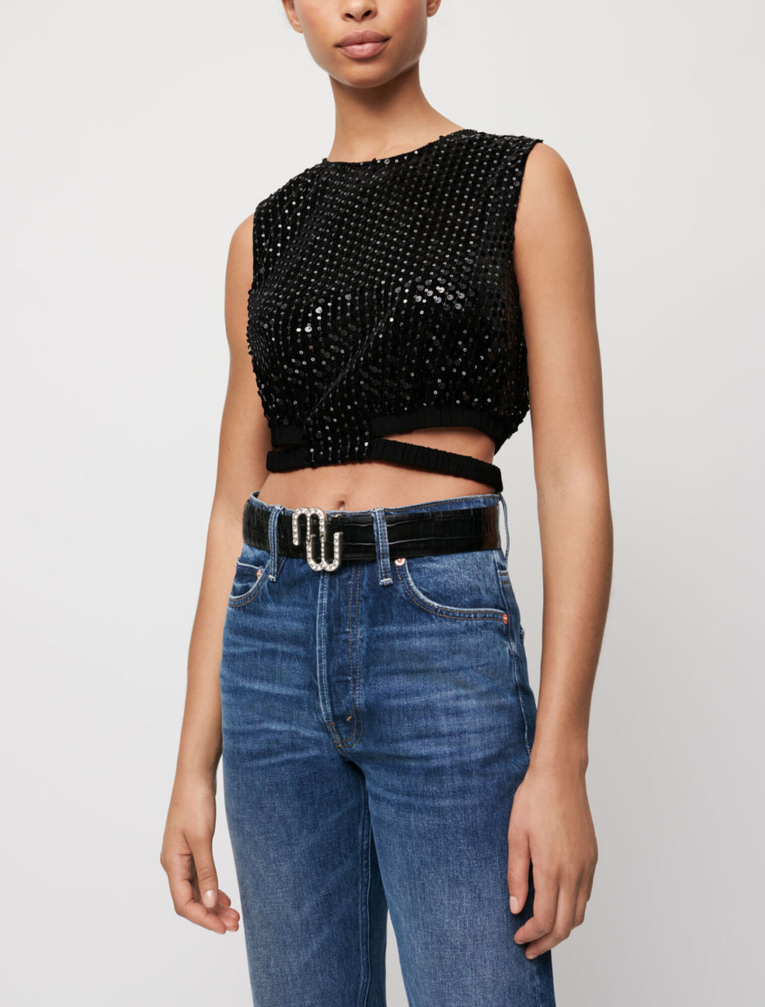 Top con paillettes
