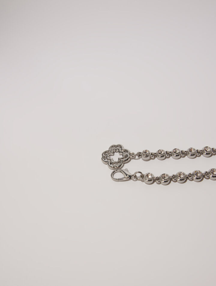 Cintura con catenina e strass