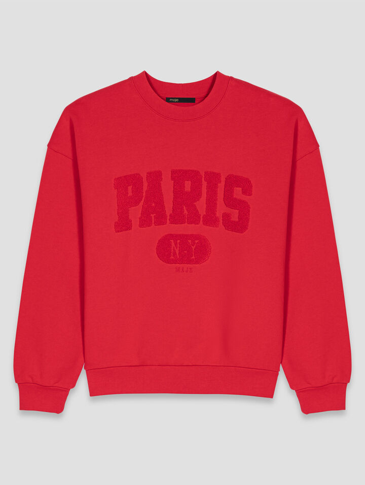 Felpa con scritta PARIS NY