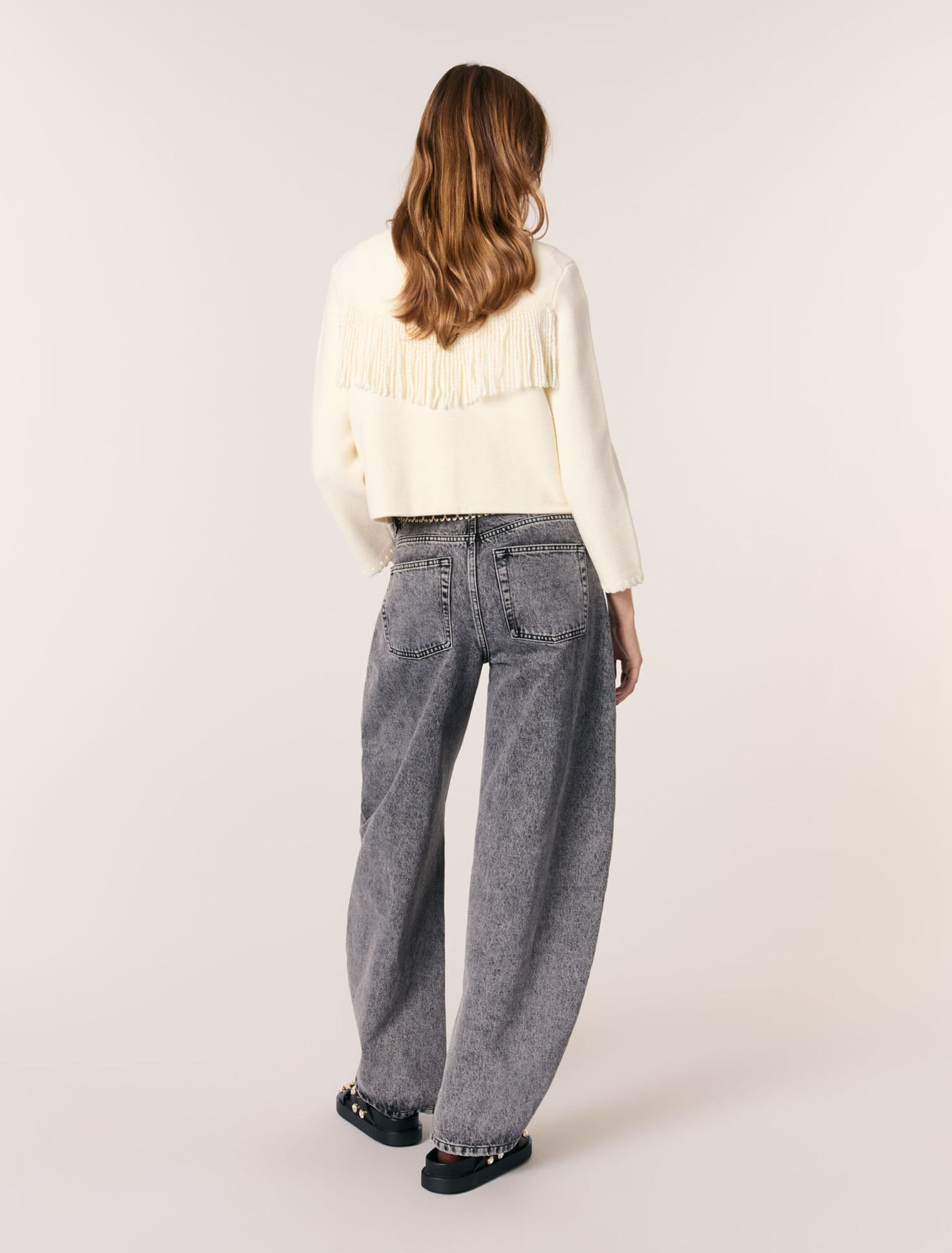 Cardigan con frange
