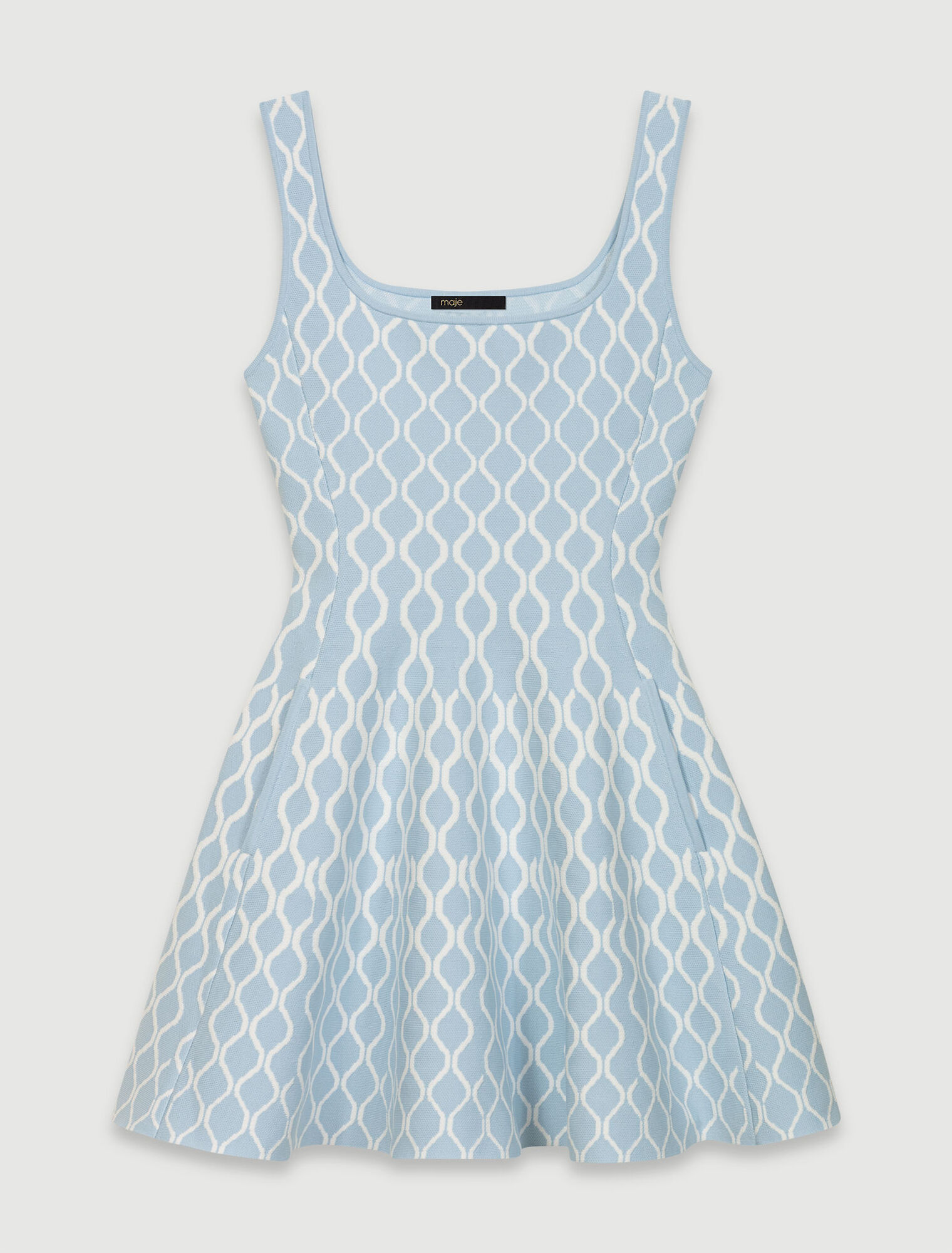 Abito corto in maglia jacquard