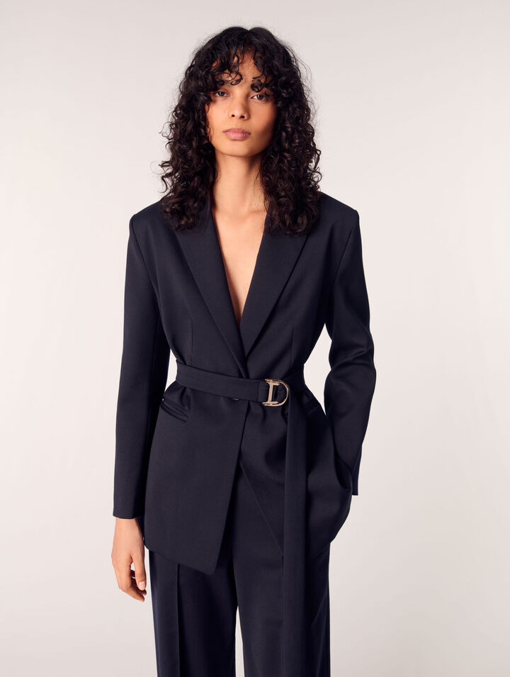 Giacca tailleur retro plissettato