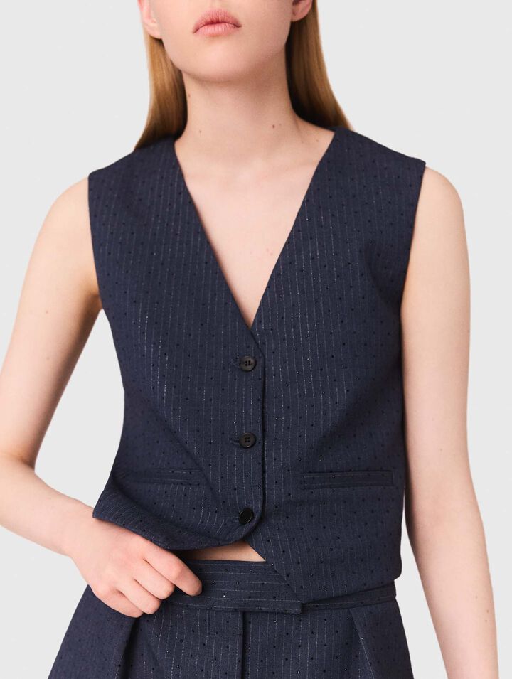 Panciotto da tailleur con strass