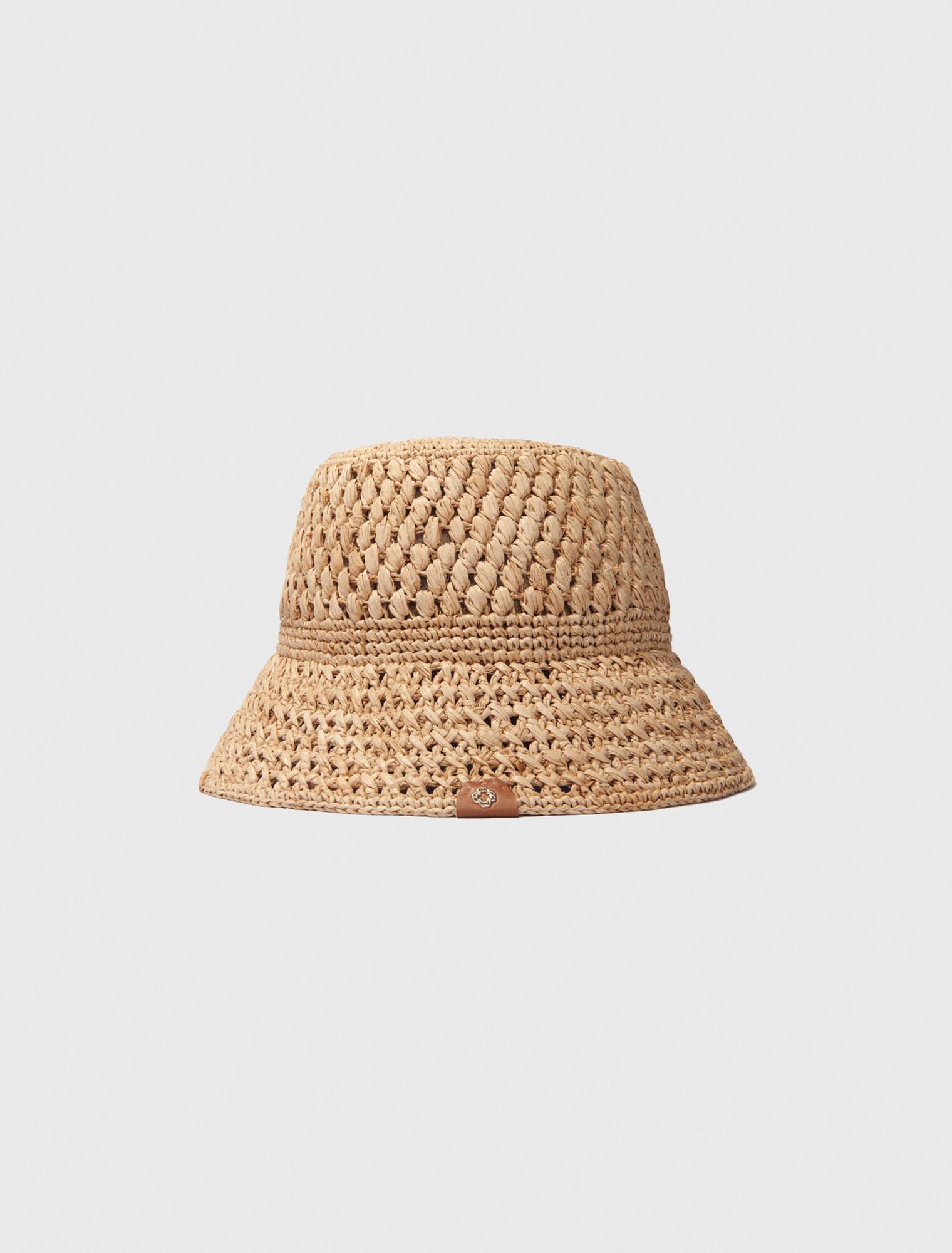 Bucket Hat in rafia all'uncinetto