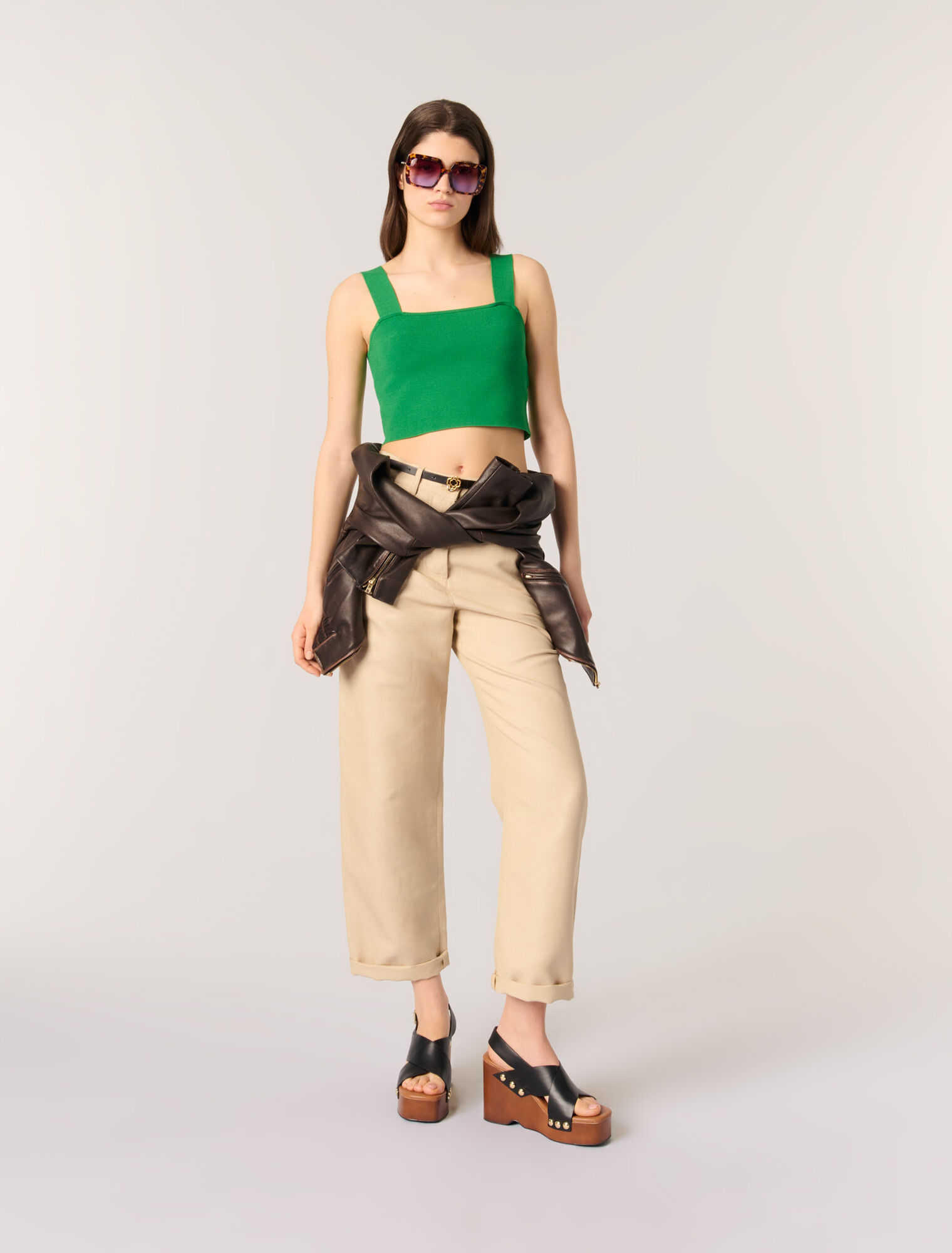 Crop top in maglia