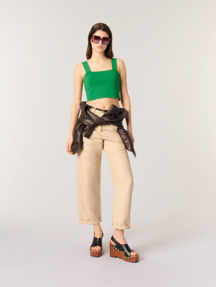 Crop top in maglia