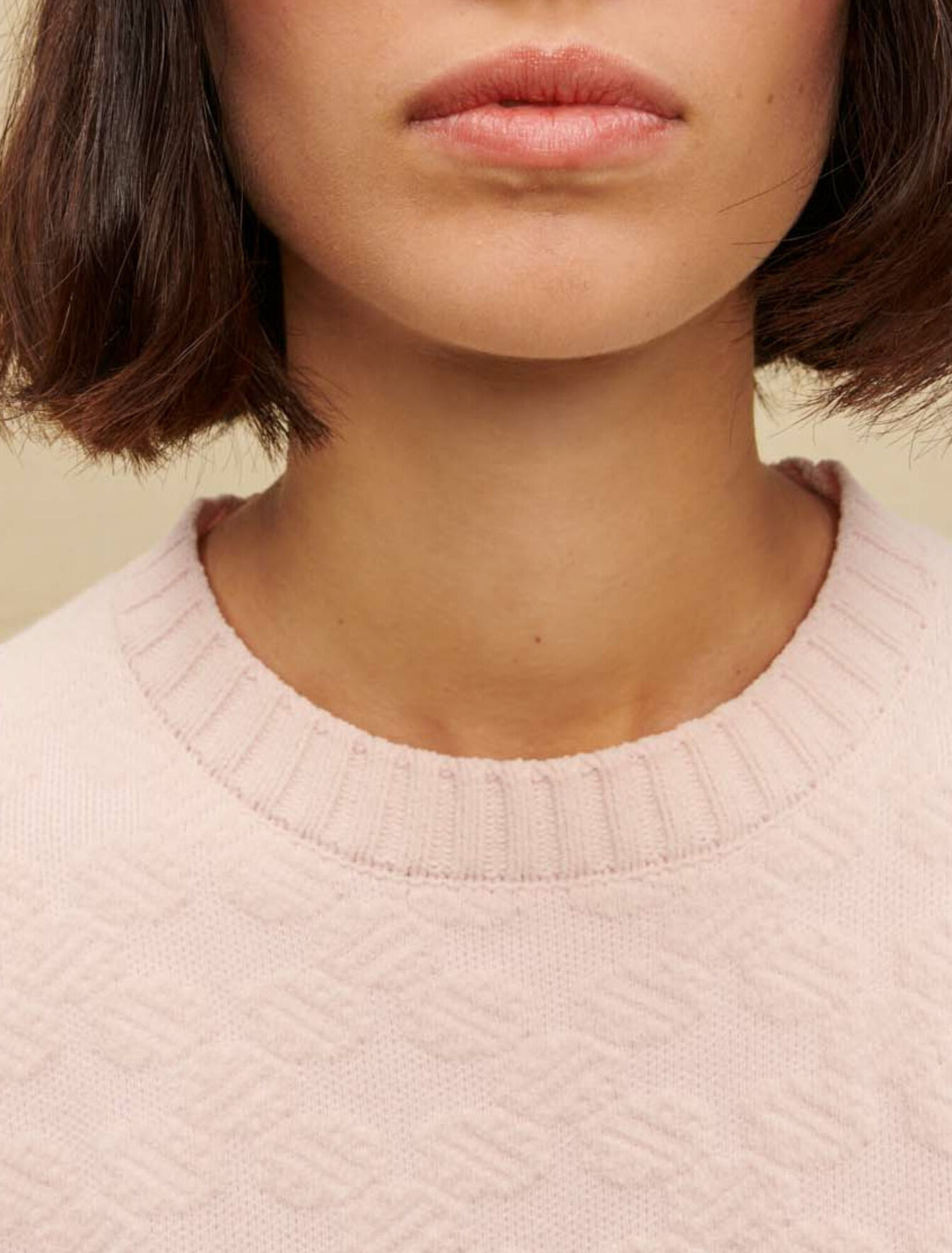 Abito in maglia testurizzata rosa