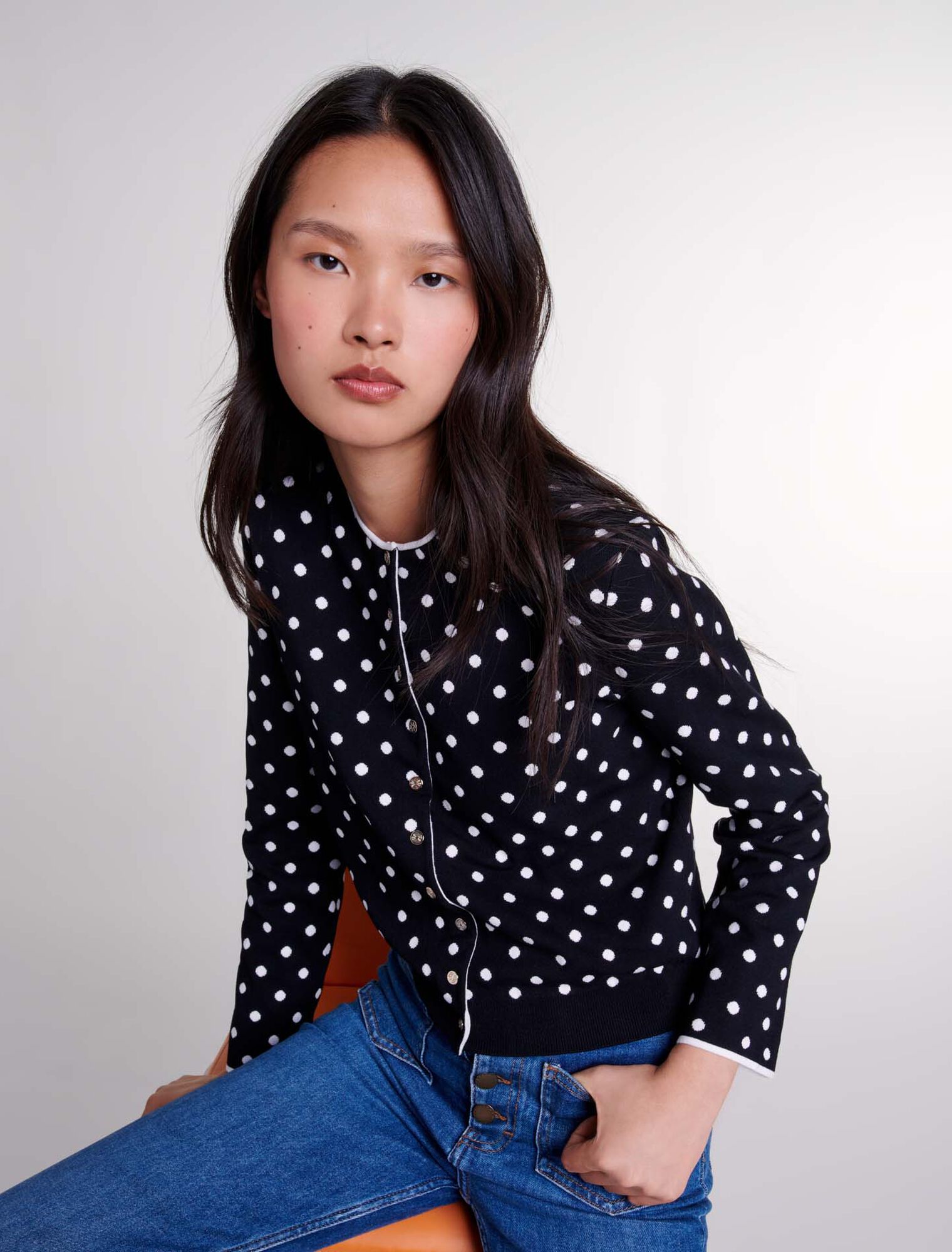 Cardigan in maglia jacquard