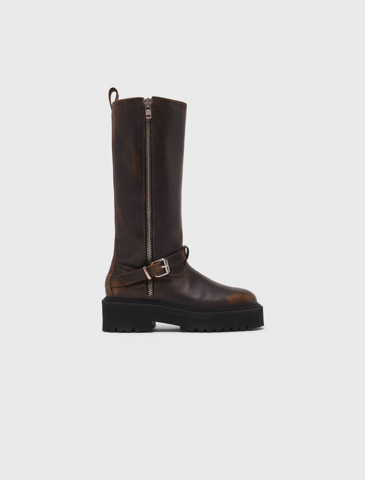 Stivali biker in pelle