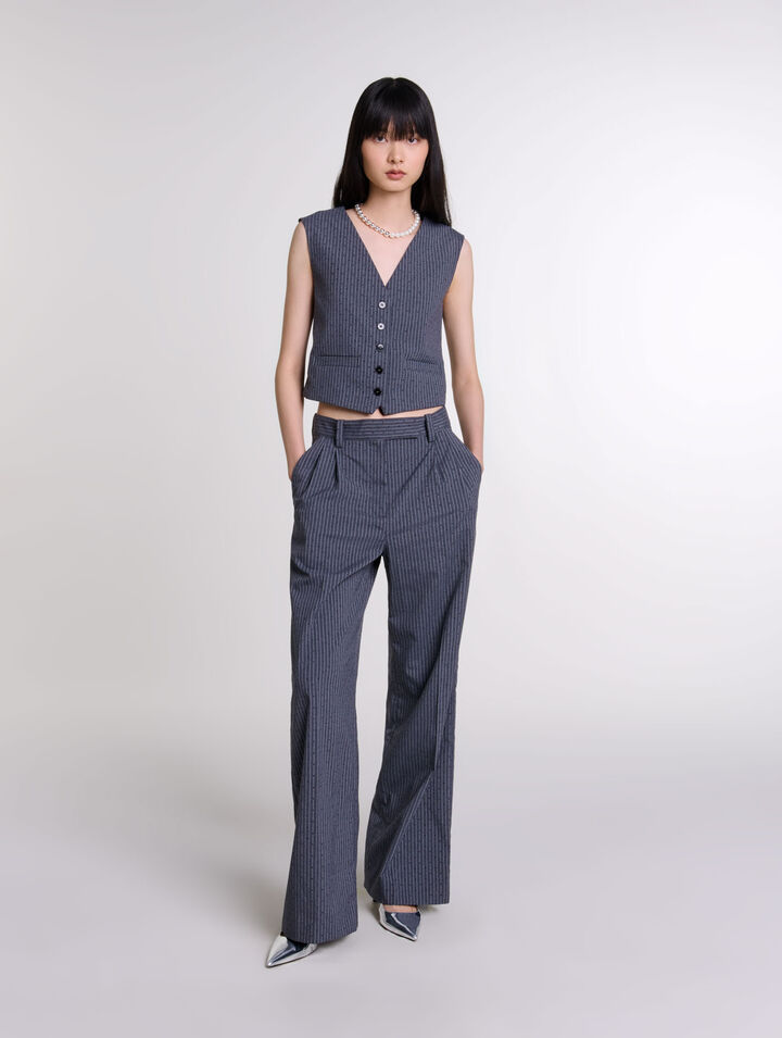 Pantaloni da tailleur glitterati