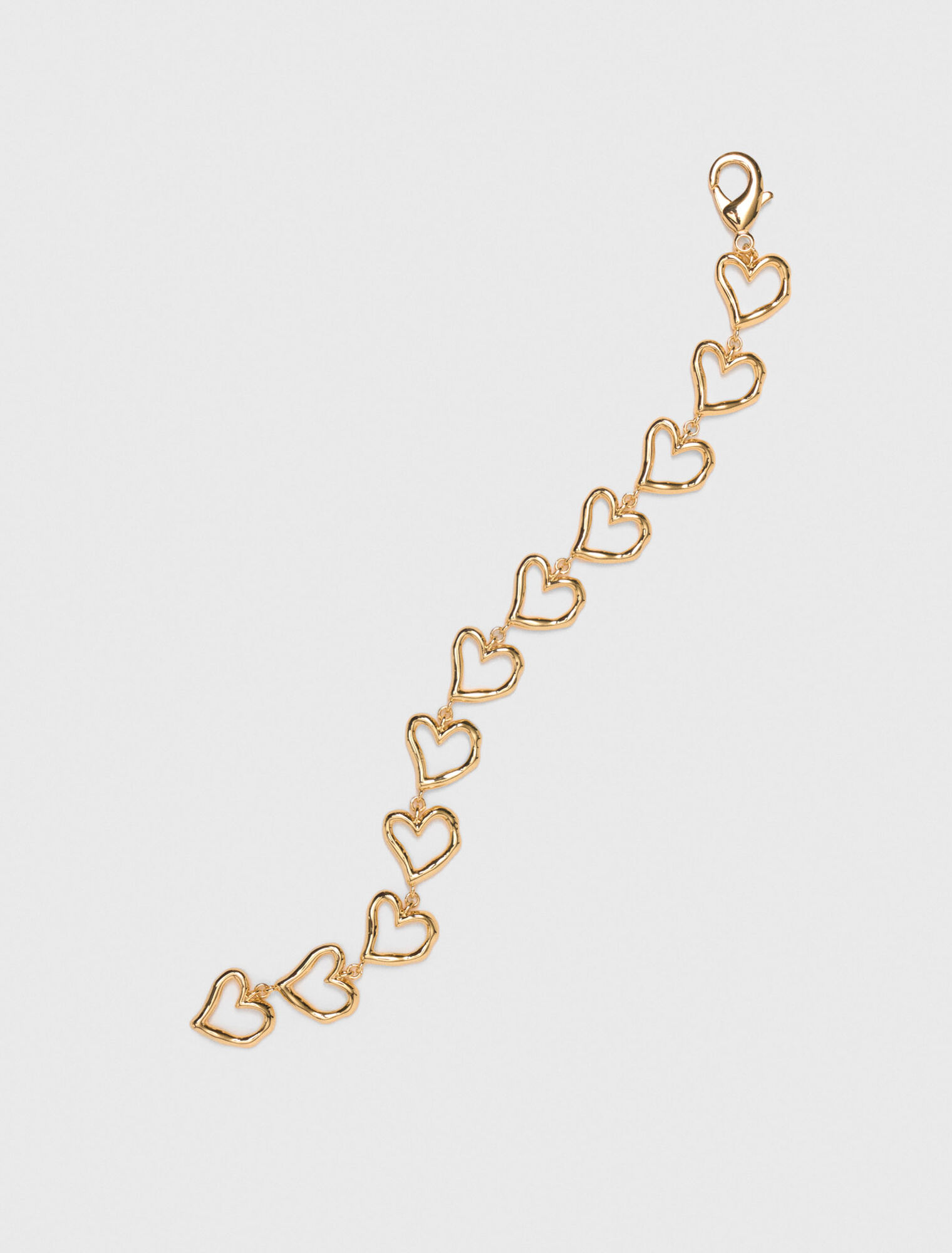 Bracciale cuore in ottone dorato
