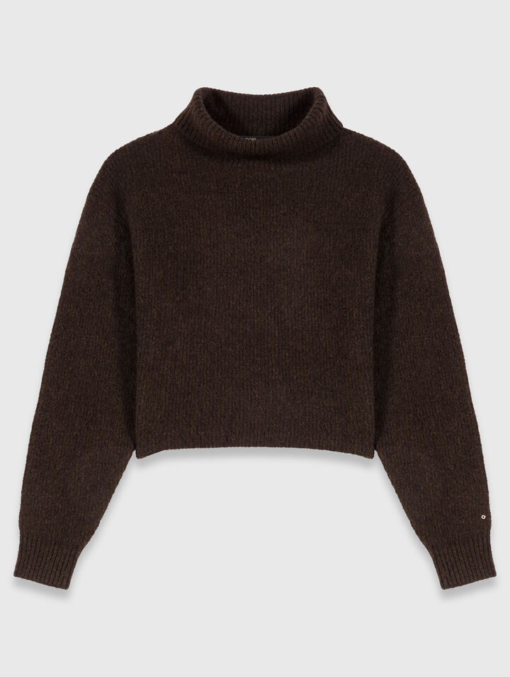 Maglione dolcevita in misto yak
