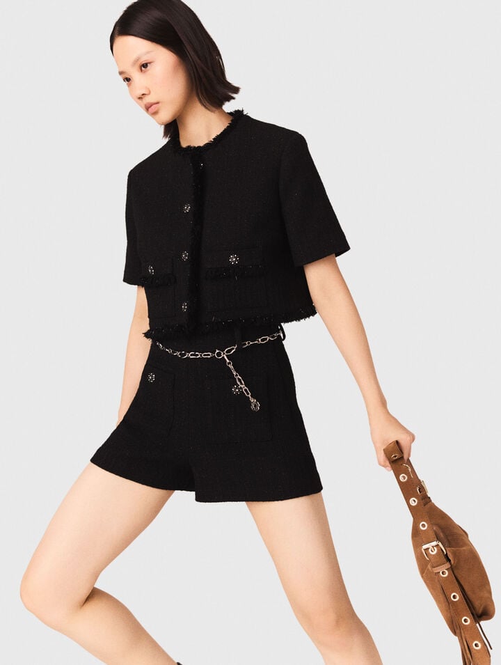 Shorts in tweed brillante