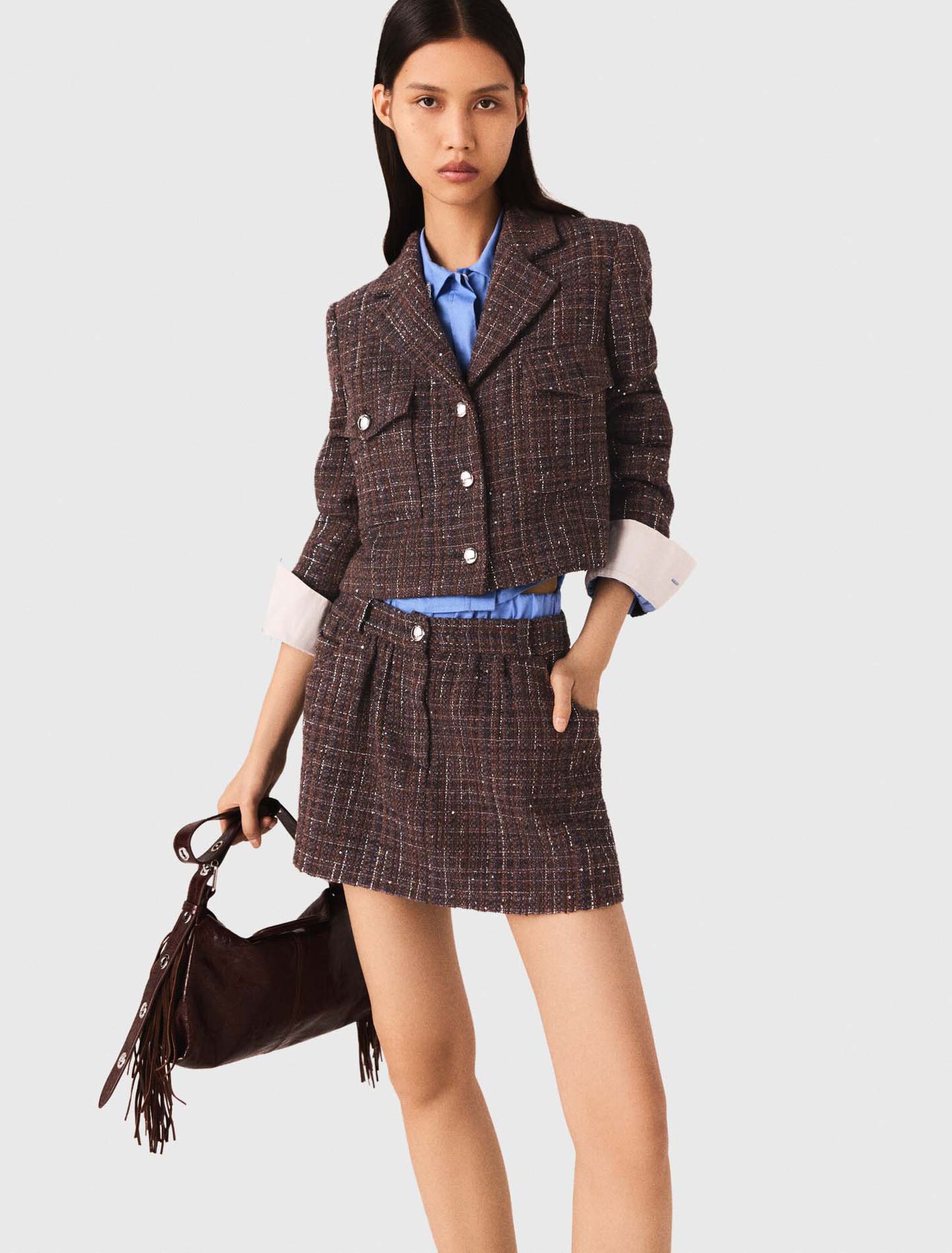 Giacca corta in tweed