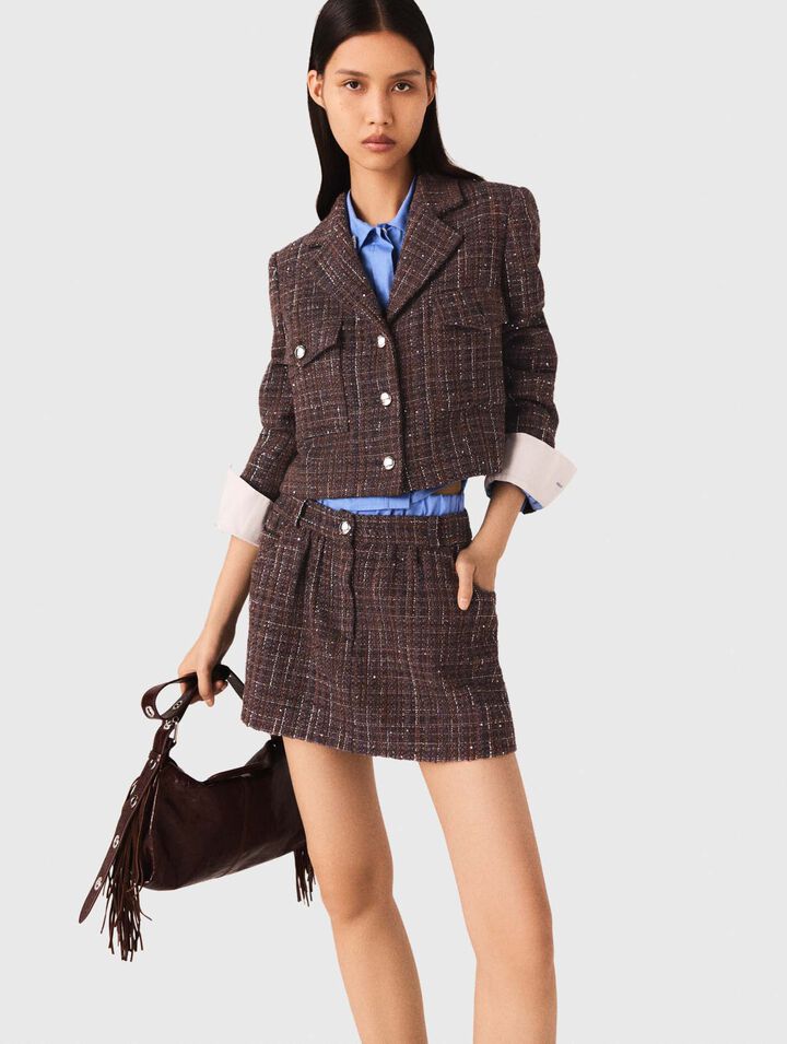 Giacca corta in tweed