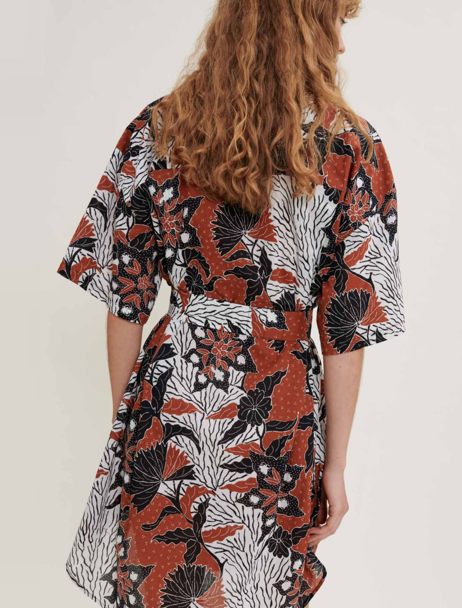 Abito camicia in voile di cotone