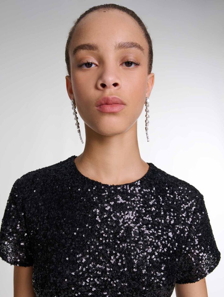 Abito corto glitterato
