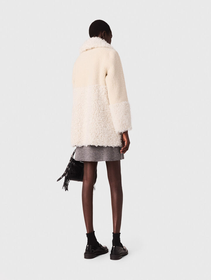 Cappotto lungo in ecopelliccia