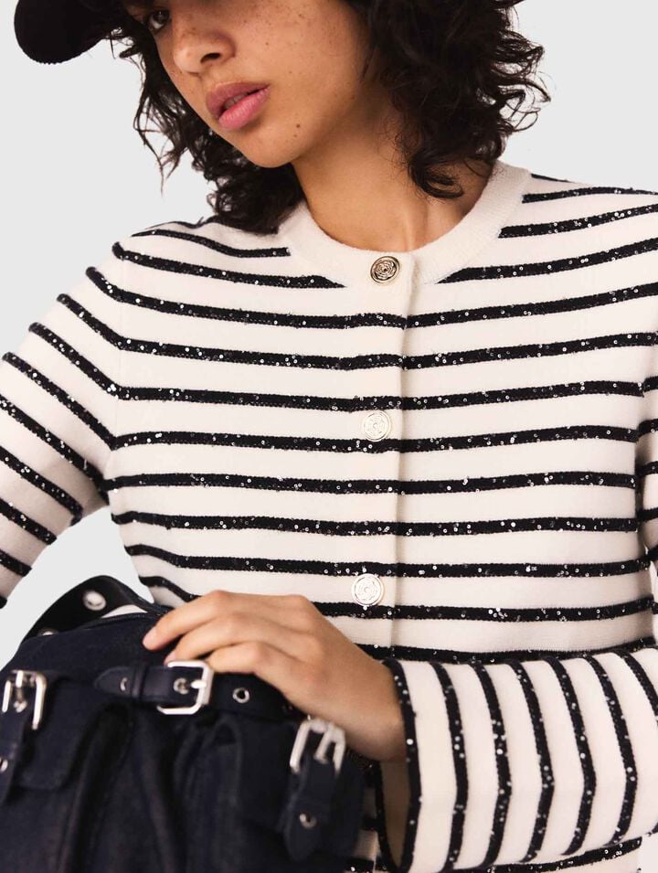Cardigan in lana con bottoni