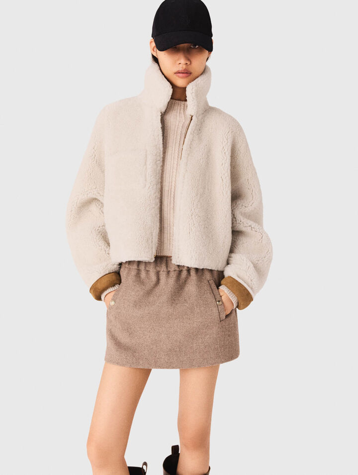 Cappotto shearling reversibile