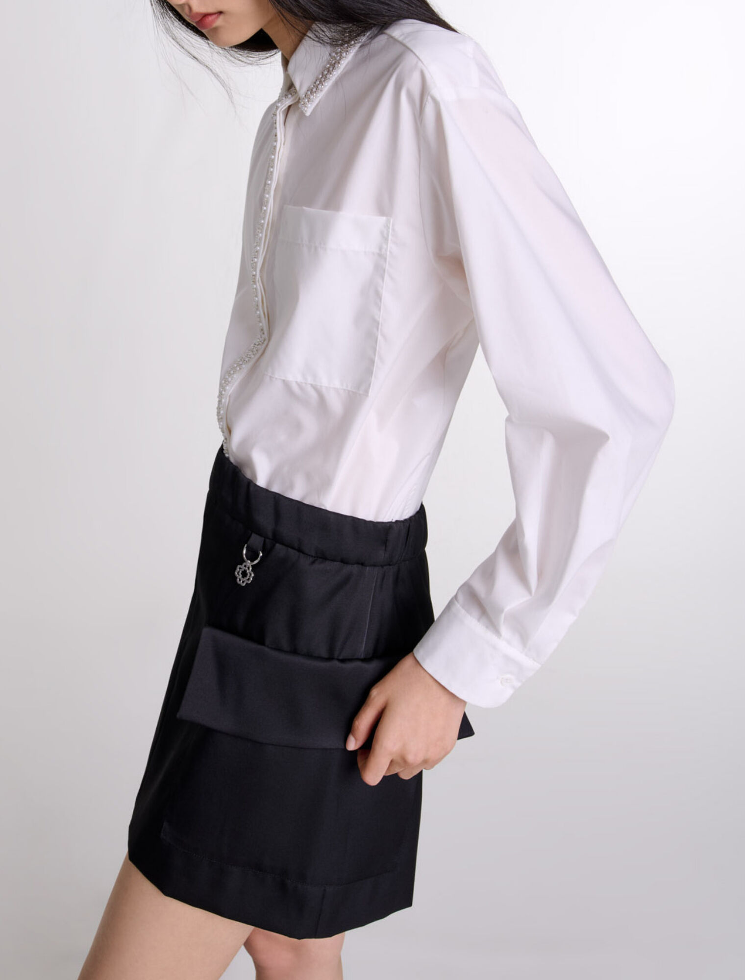 Gonna corta satinata