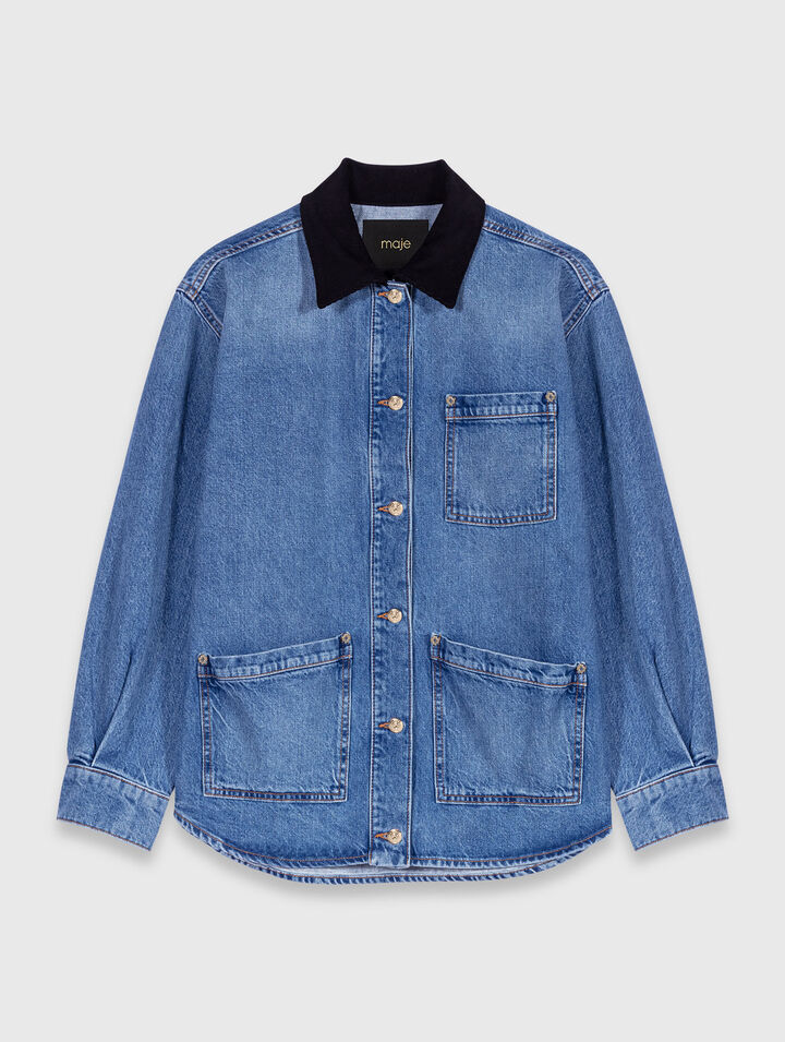 Giacca di jeans scolorita