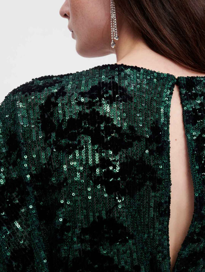 Tuta pantalone in paillettes