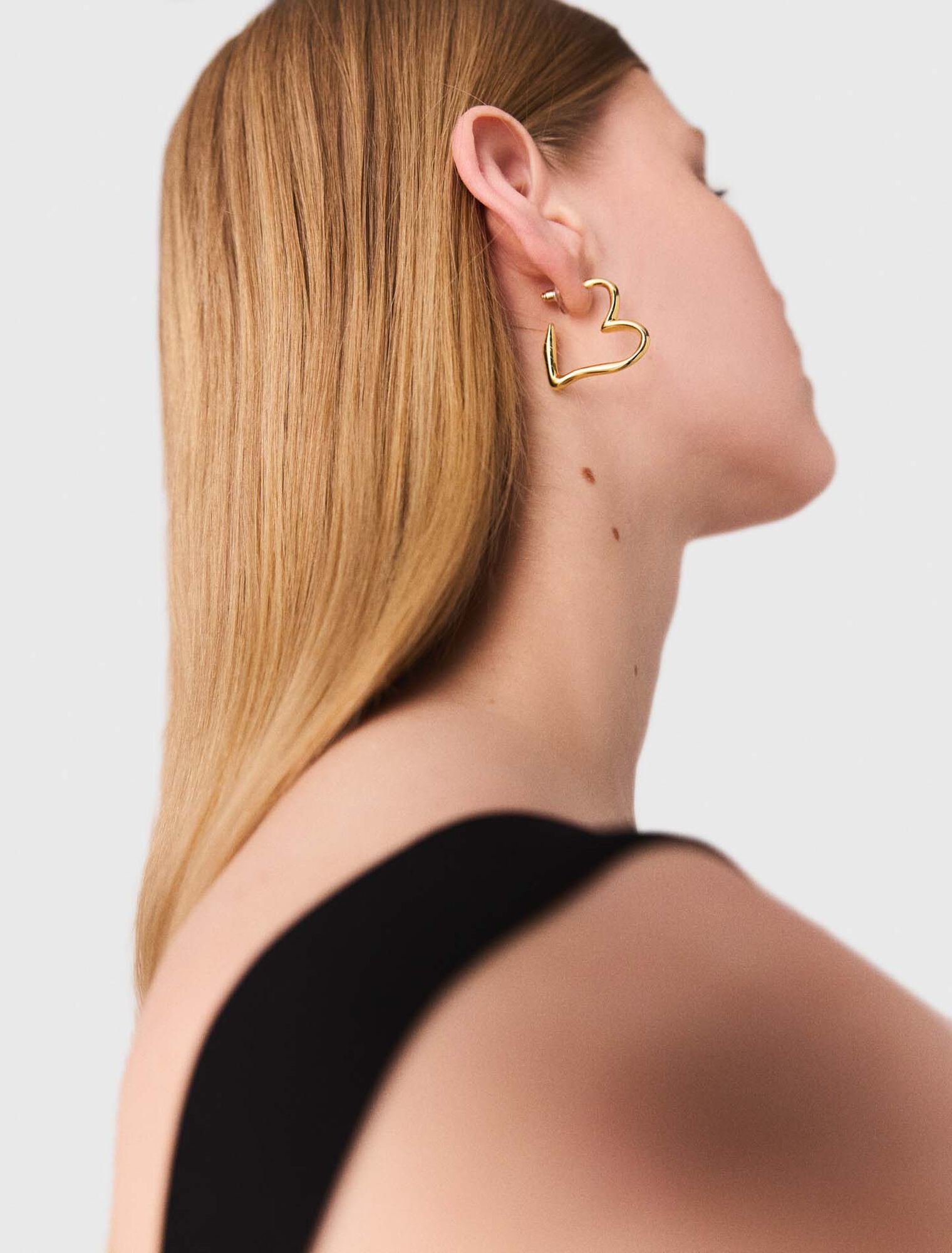 Cerchi cuore in ottone dorato