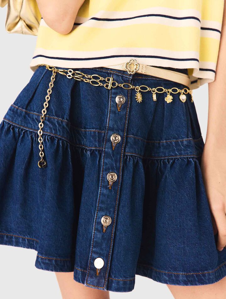 Cintura a doppia catena con charms