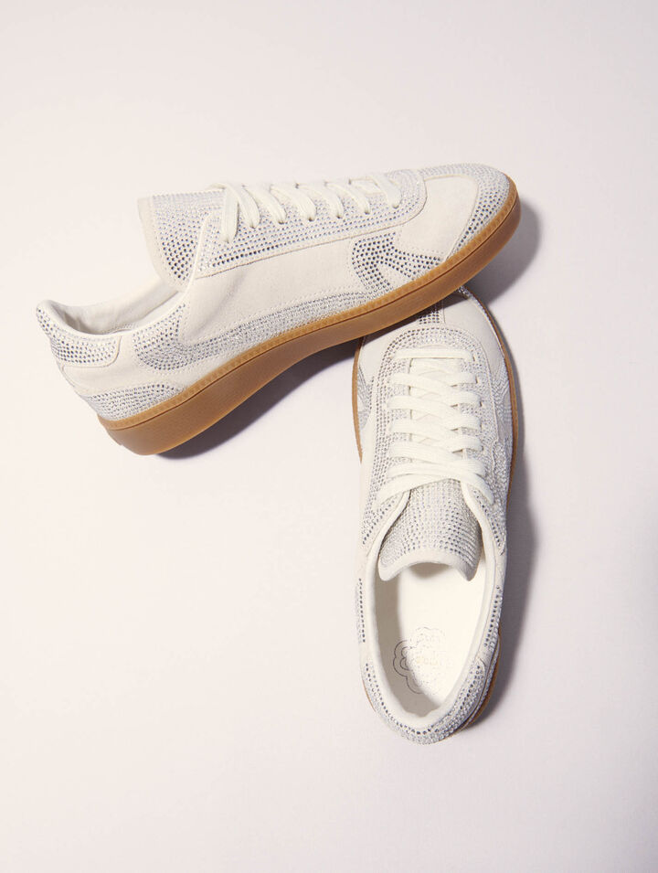 Sneaker casual con strass