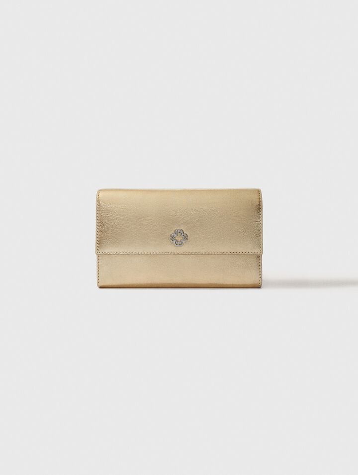 Pochette con catena in pelle