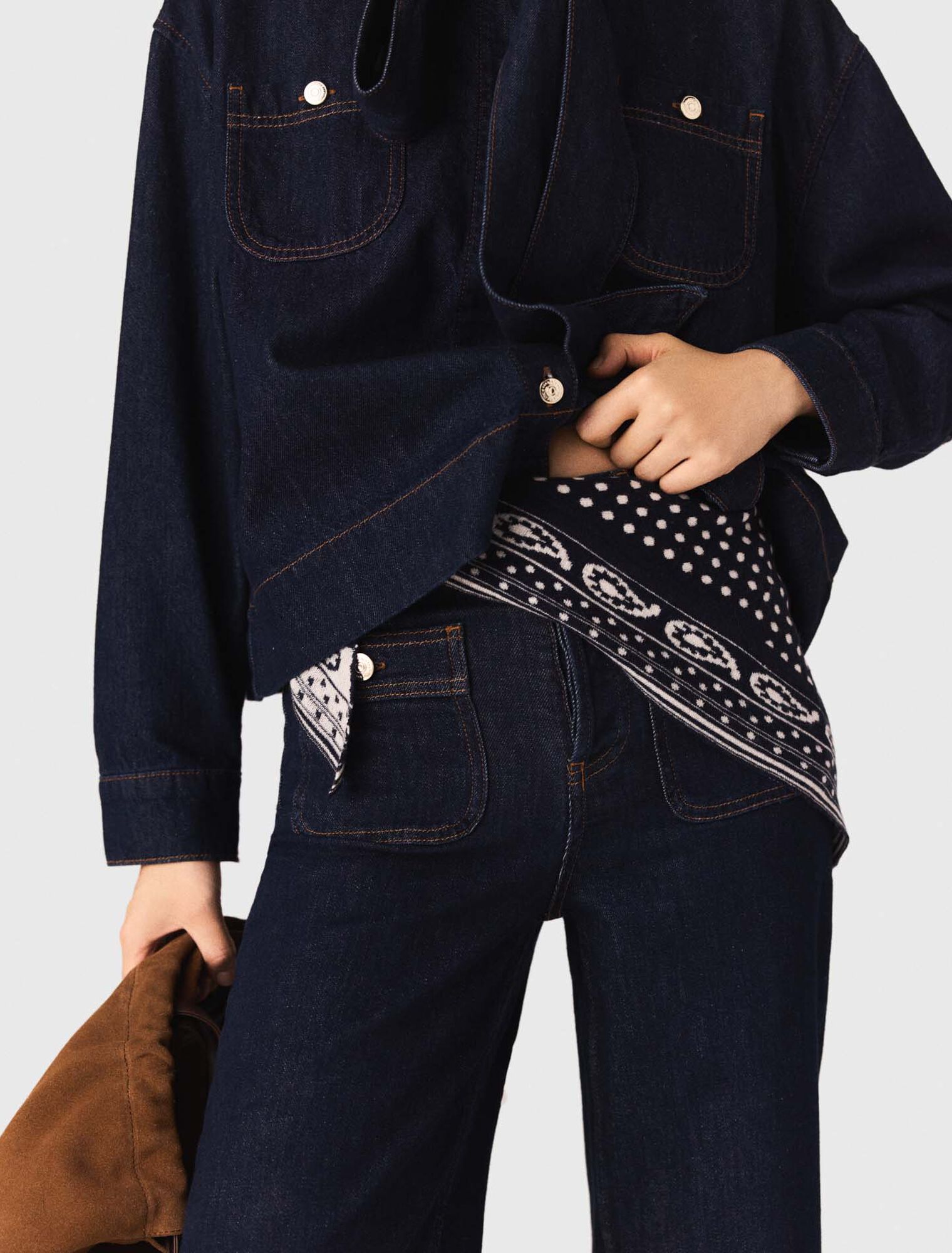 Sciarpa triangolare double face